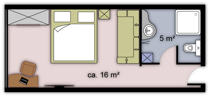 Doppelzimmer Ideal Zimmerskizze